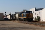 CSX 7257 leads Q326 east on to Track 2